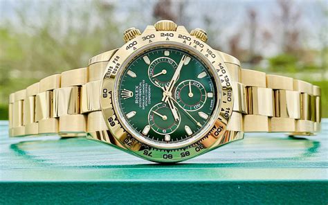 gold and green rolex daytona